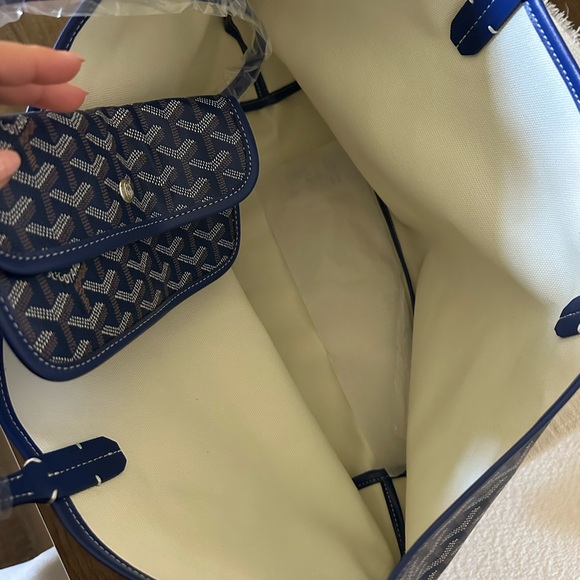 Blue Designer inspired Tote Bag - Picture 3 of 5